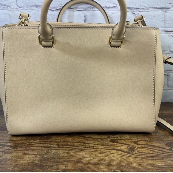 Michael Kors Sutton Khaki Purse Shoulder bag satchel EUC - Picture 3 of 11